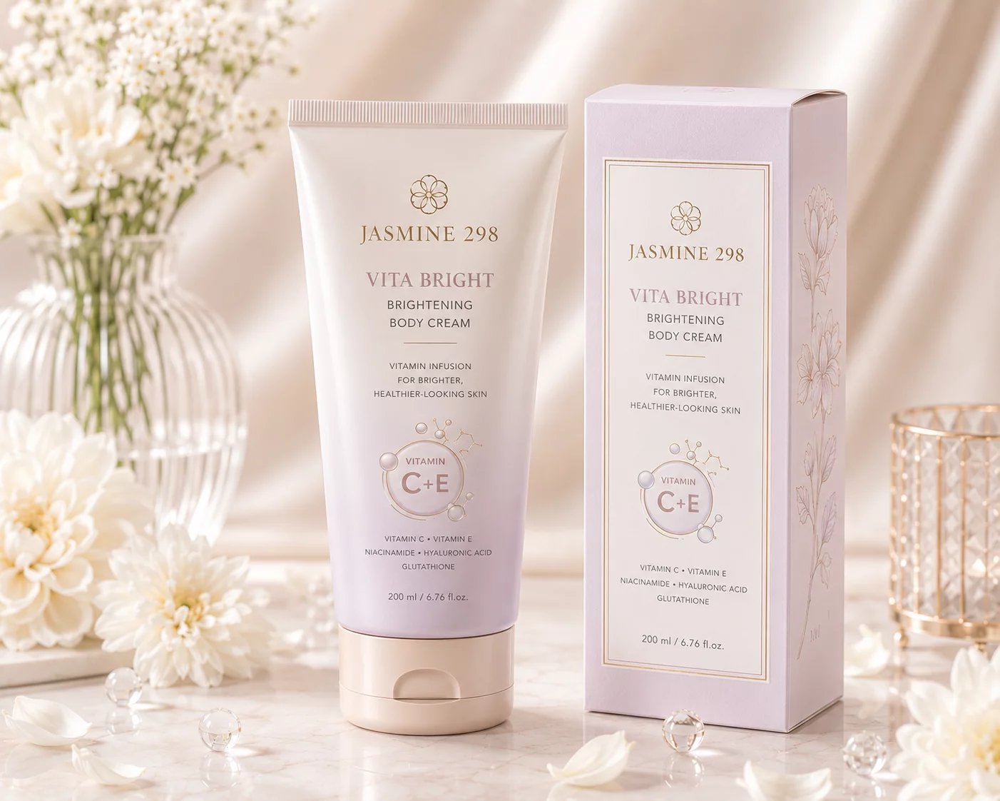 Vita Bright Brightening Body Cream – Vitamin C+E Formula